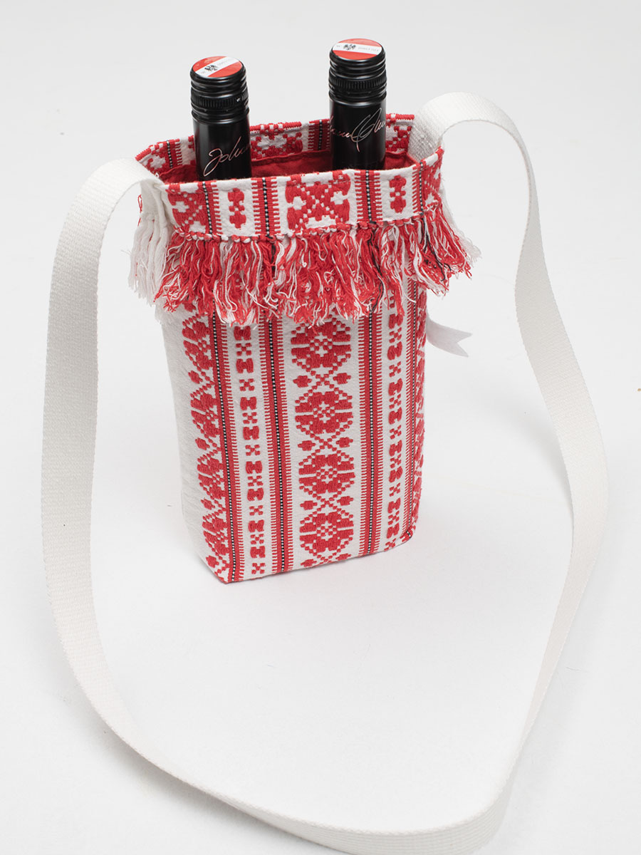 Winebag Bottle Up, wijntas, 100%katoen, duurzaam, herbruikbaar, wijnverpakking, wijn, drank, fles, whoised.nl Who is Ed, handmade, only one available